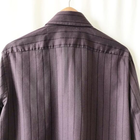 BOSS Hugo Boss plum stripe button up shirt 39/15.5 - Picture 6 of 9